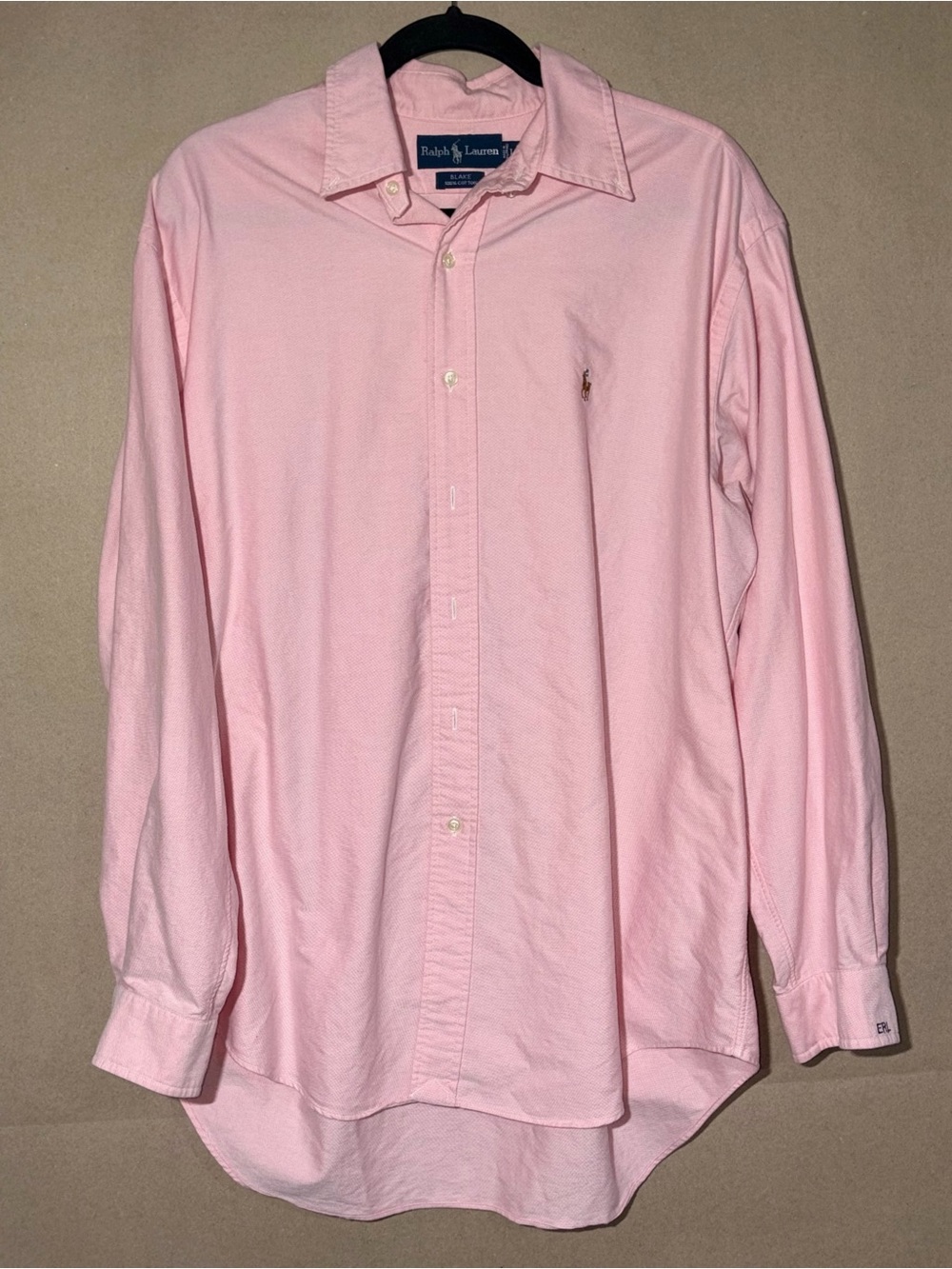 Vintage Ralph Lauren Light Pink Button-Down Dress Shirt